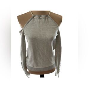 Intermix Open Shoulder Rope Tie Knit Top-  NWT